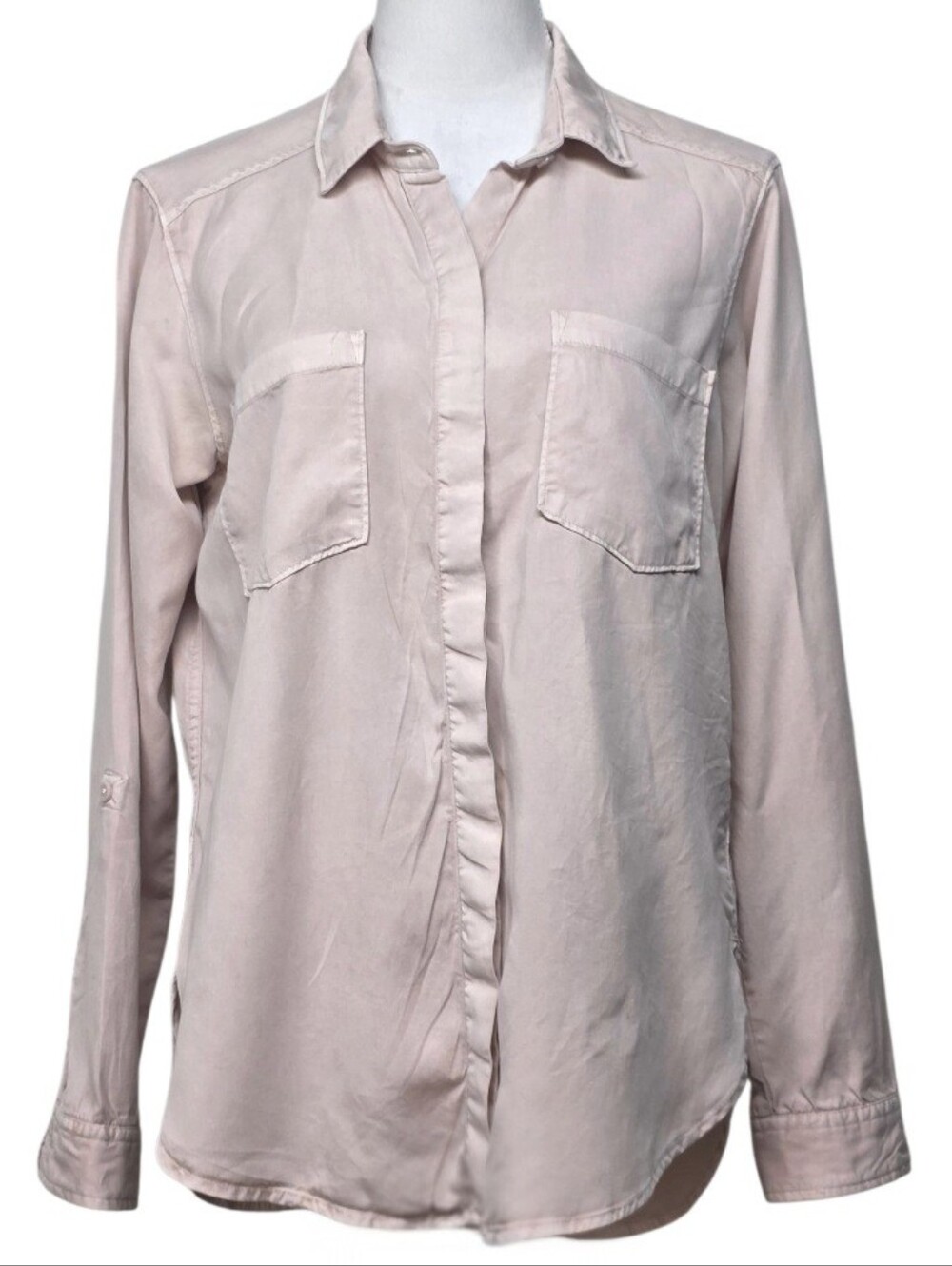 Abercrombie & Fitch Pale Pink Button-Down Blouse Size Small